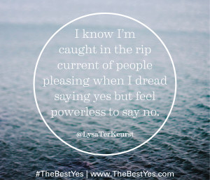 ... pleasing when you dread saying yes, but feel powerless to say no
