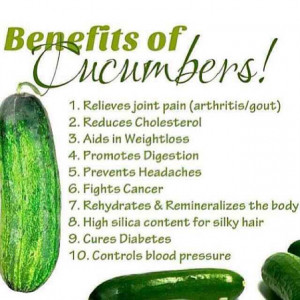 Benefits of cucumber