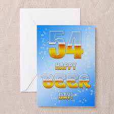 54th birthday beer Greeting Card for