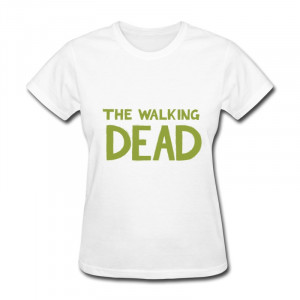 Regular Woman T Shirt walking dead green logo Fun Quotes Teeshirts for ...