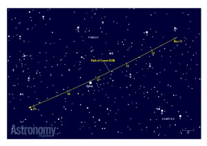 During the middle of November, Comet ISON speeds up and passes Virgo's ...