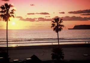 Coronado Beach, the beautiful sunset