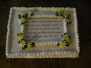 Retirement Cake Sayings Quotes
