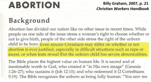 Billy Graham supports the killing of children...