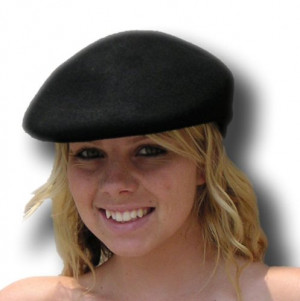 Black English Ivy Drivers Golf Hat Flat Newsboy Cabbie Cap