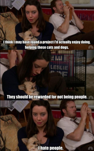 April Ludgate hates people. Parks and Recreation.