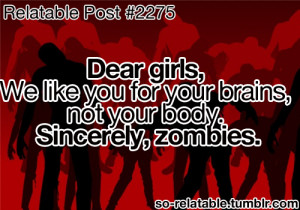 Funny Zombie Quotes Tumblr ~ funny girls girl quote quotes pictures ...