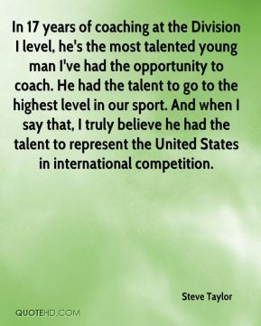 Steve Taylor - In 17 years of coaching at the Division I level, he's ...