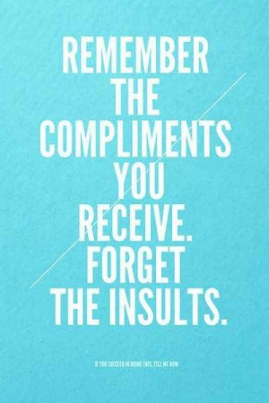 Compliment yourself and others too!