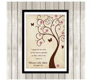 Bible verse Thumbprint Tree Guest Book Poster Printable Baby Shower ...