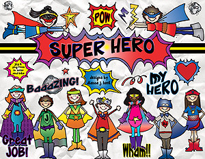 SUPER STUDENTS CLASSROOM PRINTABLES DOWNLOAD SUPER HERO CLIP ART ...