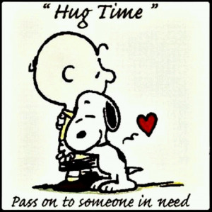 Snoopy hug