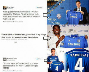 ... Cesc Fabregas and Samuel Eto'o's nasty quotes before joining Chelsea