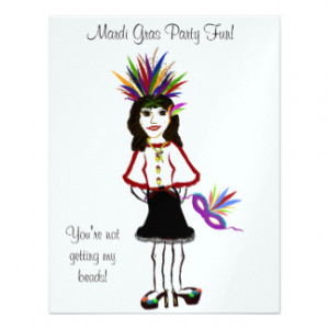 Mardi Gras Party Fun Card Invite