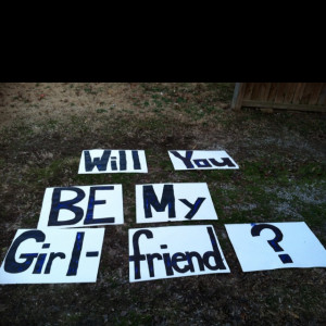 ... she could read them. The cutest way for anyone to ask someone out