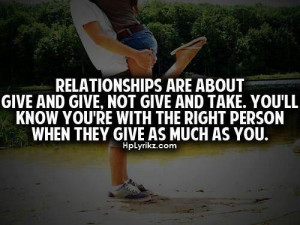 Relationships are a two way street