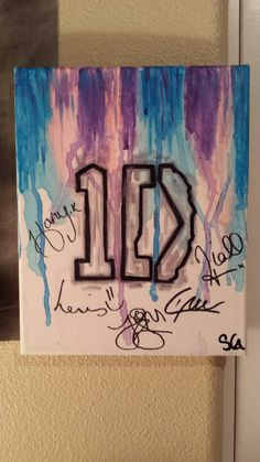 One Direction; Canvas art. Sharpie/alcohol, paint pen, water color ...