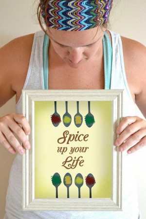 Kitchen Art Print Spice Up Your Life Quote by SmartyPantsStudio, $18 ...