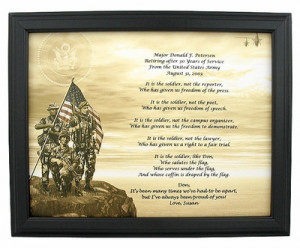 army retirement poem this army poem about the military makes a nice ...