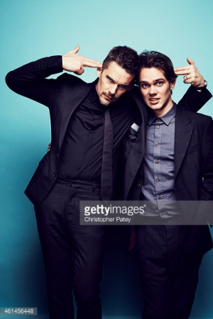 News Photo Nominees Ethan Hawke and Ellar Coltrane pose for