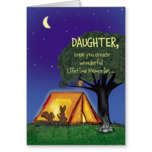 Summer Camp - Miss you - Daughter Card