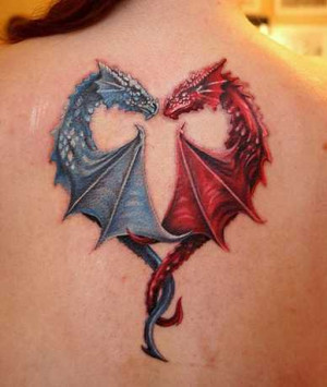 dragon shaped heart tattoo dragon shaped heart tattoo dragon shaped