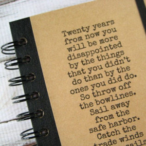 Graduation Gift Mark Twain Quote Journal Notebook Handmade by Zany 97 ...
