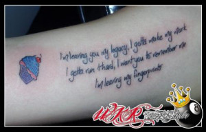 Katy Perry Lyrics Fingerprints tattoo - Tattoos and Tattoo Designs
