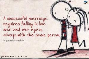 successful marriage requires falling in love over and over again ...