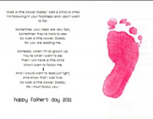 Father's Day Footprint Poem