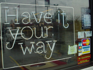 Have It Your Way Neon Sign by calaggie, via Flickr