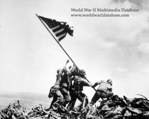 caption photo of the second flag raising on mount suribachi the ...