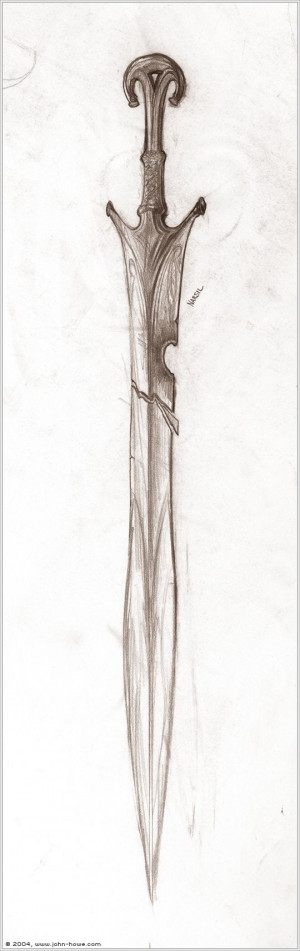 design for Narsil inspired by more ancient models. This sketch was ...