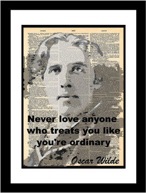 Oscar Wilde Quote printed on vintage dictionary old paper Unique print ...