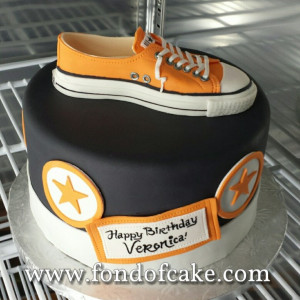 Orange Converse Shoe Cake – fondofcake.com
