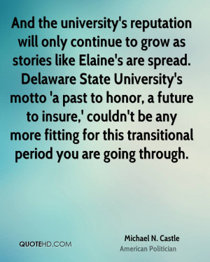 to grow as stories like Elaine's are spread. Delaware State University ...
