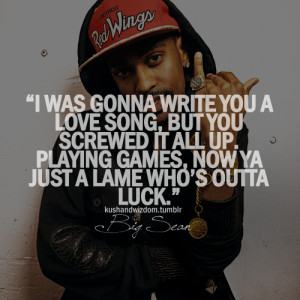 was gonna write you a love song, but you screwed it all up. Playing ...