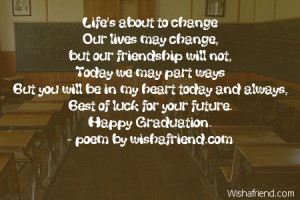 Best of luck for your future. Happy Graduation. - poem by wishafriend