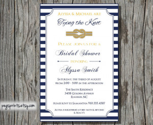 Tying The Knot Bridal Shower Invitations