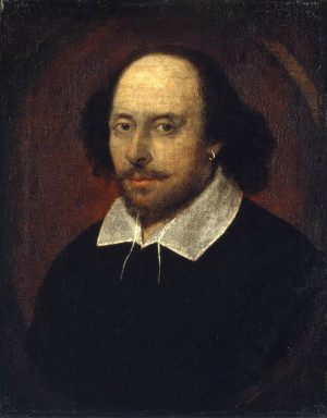 Chandos Portrait of William Shakespeare, circa 1610-16 (public domain ...