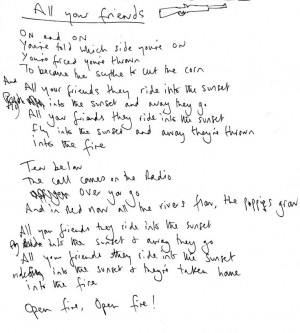 All your friends-coldplay