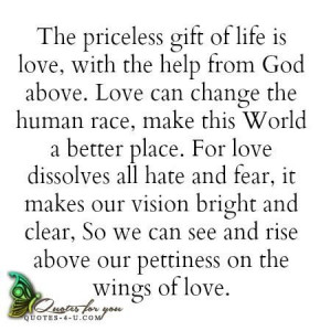 Priceless gift...love