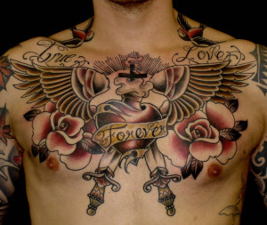 Old School: True Love Forever - Upper-Chest Tattoo, This Old School ...