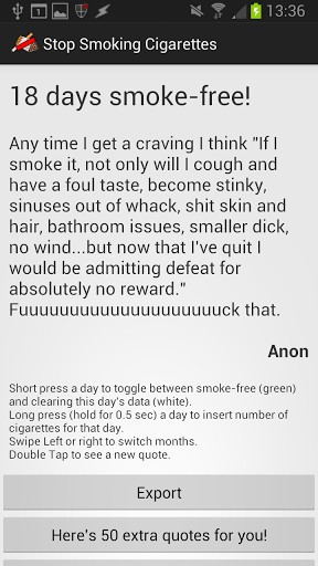 View bigger - Quit Smoking Tips & Quotes for Android screenshot
