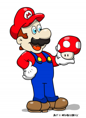 Mario Super Mushroom Perler