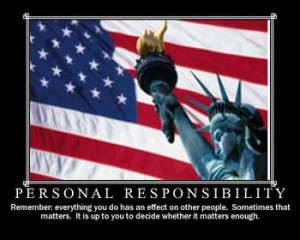What is personal responsibility in your opinion?