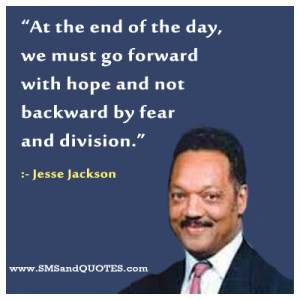 ... difference between me and them is that I'll look at Jesse Jackson