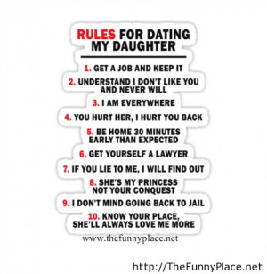 Rules for dating my daughter funny