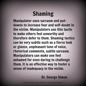 Shaming ~ ATTENTION, TARGETED INDIVIDUALS, WOMEN, & THE MANY POOR. Now ...
