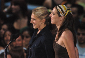 Vanessa Kerry and Alexandra Kerry during 2004 MTV Video Music Awards
